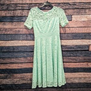 Sweetheart Neckline Lace Mint Green Dress